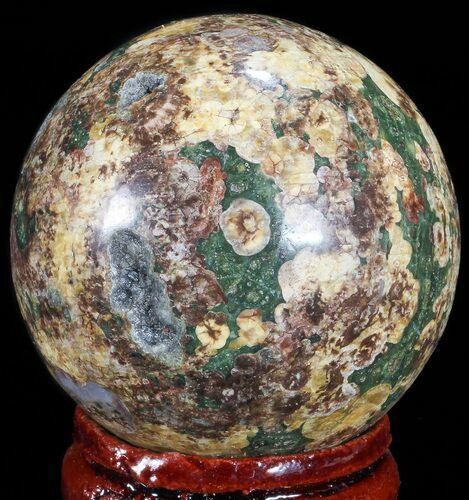 Polished Rhyolite Sphere - Madagascar #71558